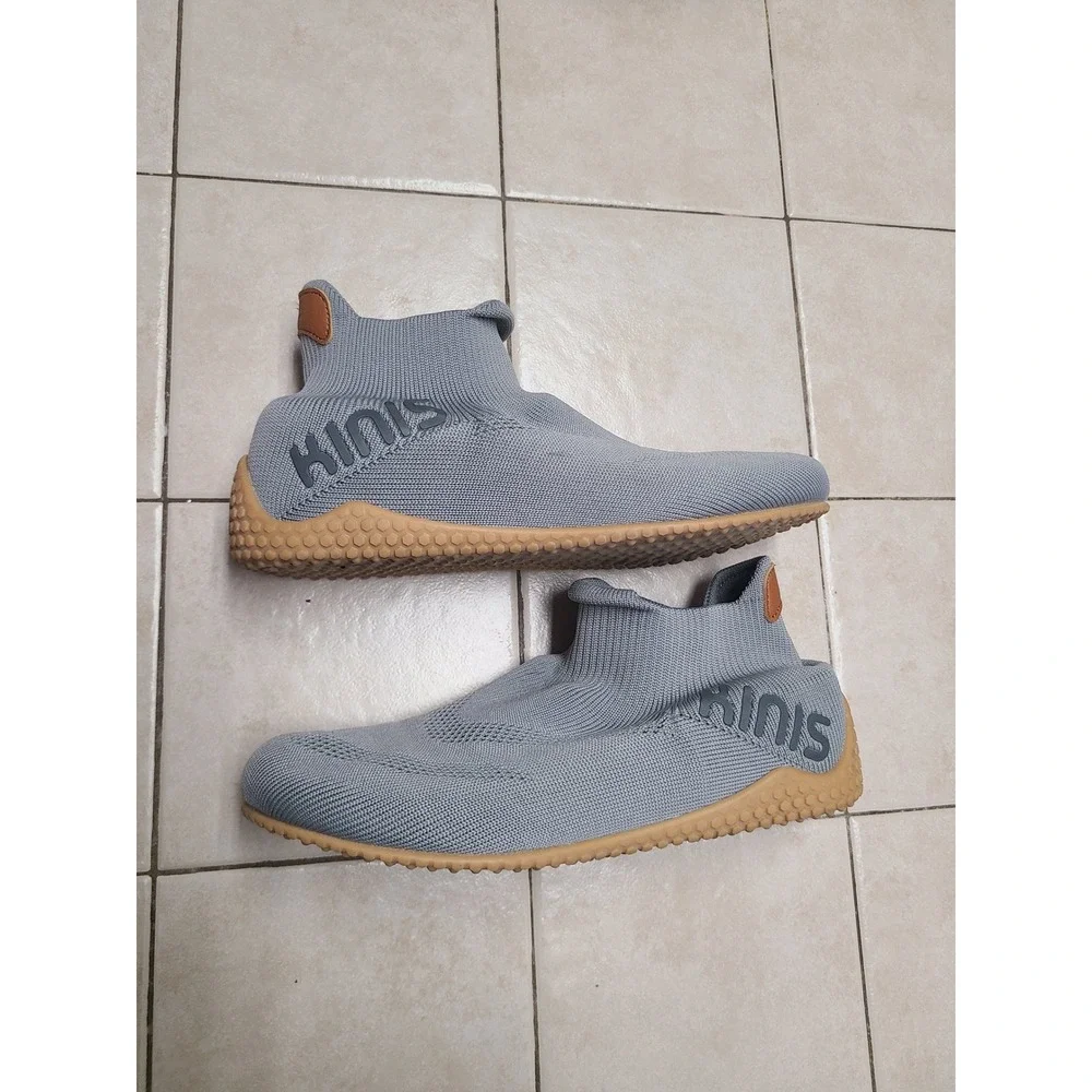 Kinis Nomad Barefoot Training Shoes Women Size S Grey Good Minimalist Knit Gum